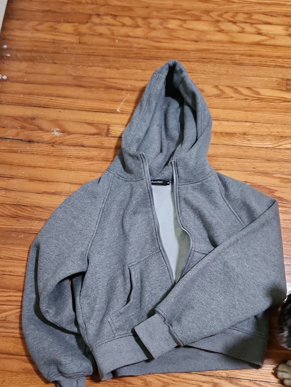 Heather Gray Women's Zip Hoodie Sweatshirt